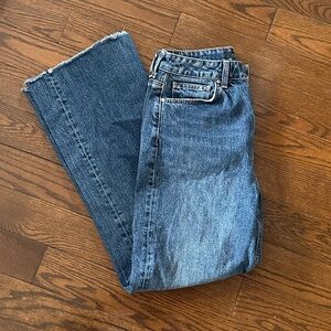 Mavi Denim Jeans in Light Blue with Tan Stitching